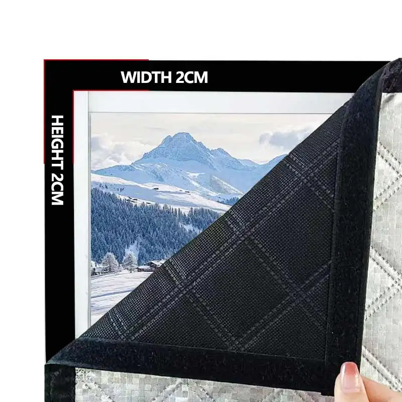 Thickened windproof, cold proof, and warm cotton curtains for winter sealing, self-adhesive and unable to attach to door frames thumbnail 4