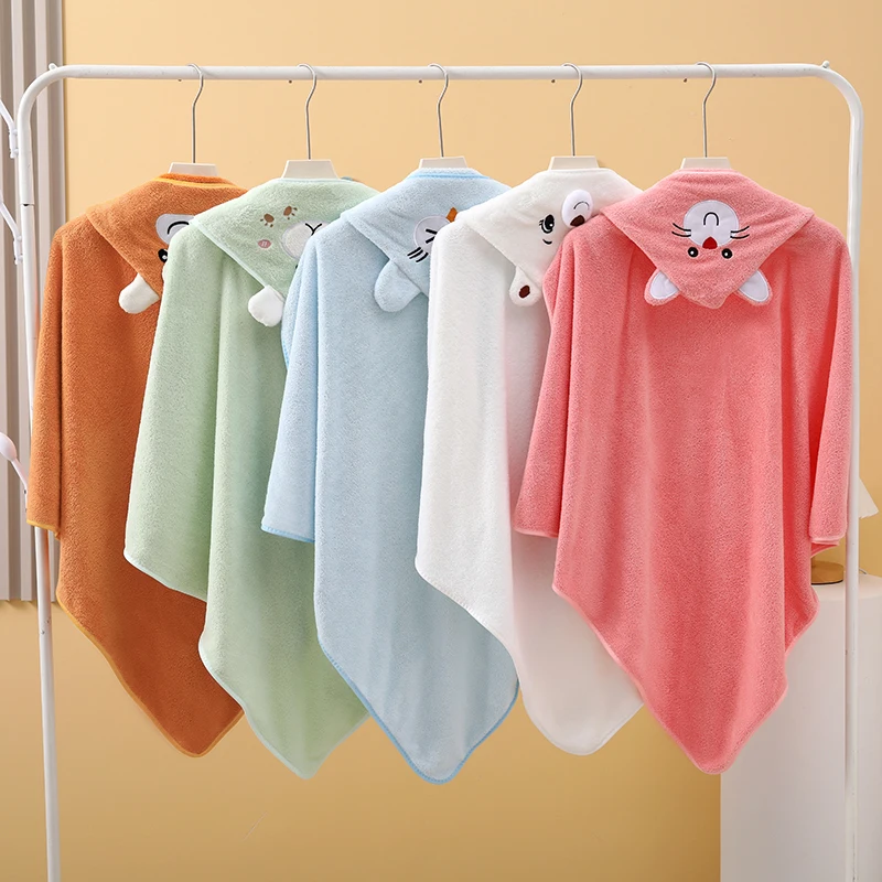 New Coral Fleece Bath Towel for Infants and Children, Suitable for Use in Bathrooms, Swimming Pools, Beaches, and Families. Can Be Used as a Newborn Blanket. Super Absorbent, Comfortable and Soft Fabric. New Pattern Design. Microfiber. Suitable for Infants and Children Aged 0-3 Years. Ideal as a Top Choice for Baby Christmas Gifts thumbnail 3