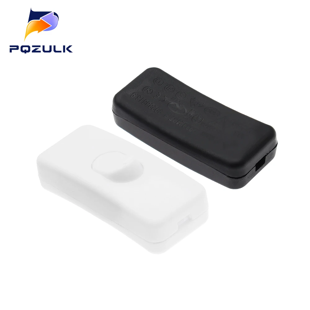 ON/OFF Inline Switch Black Inline Table Lamp Desk Light Cord Cable Switch 110-250V thumbnail 2