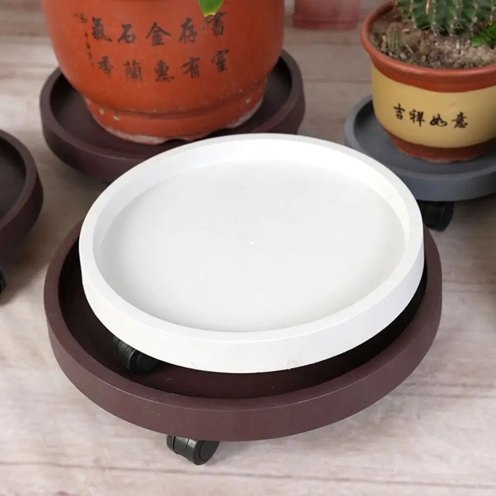 Movable Flower Plant Pot Tray Whith 360-degree Rolling With Water Tray Plant Stand Base Flower Plant Pot Base Flower Pot Tray thumbnail 2