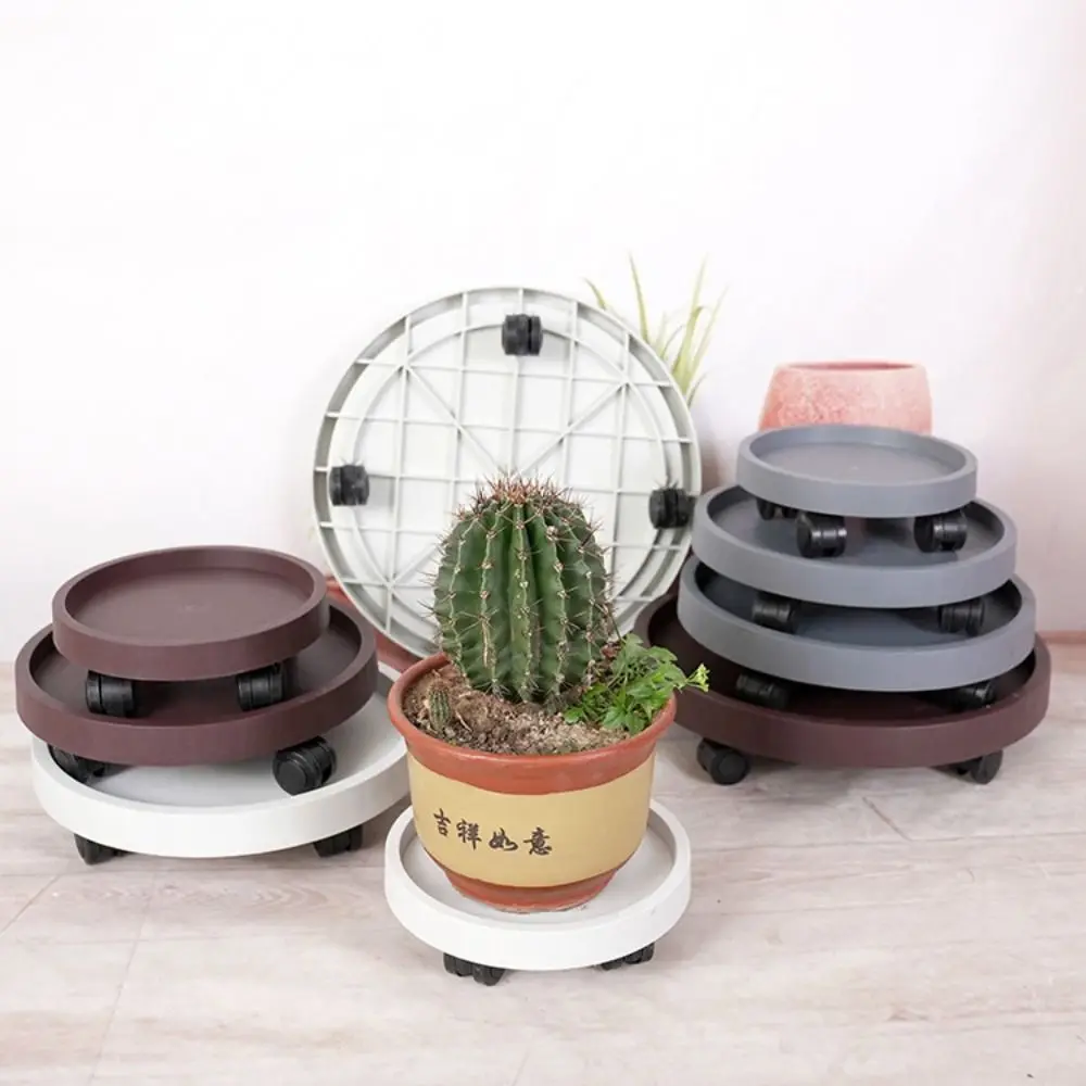 Movable Flower Plant Pot Tray Whith 360-degree Rolling With Water Tray Plant Stand Base Flower Plant Pot Base Flower Pot Tray thumbnail 5