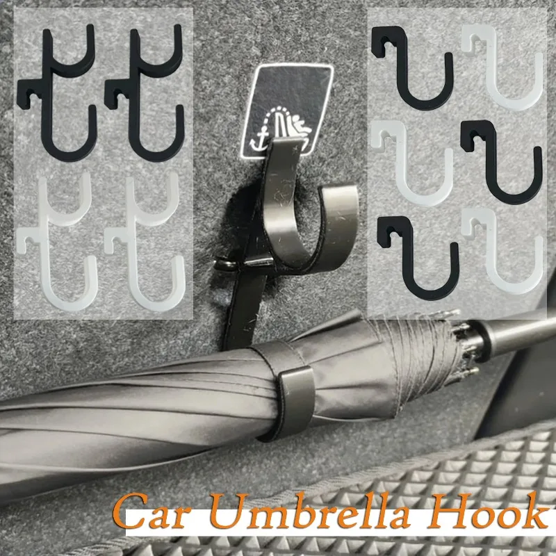 2/4PCs Car Umbrella Holder Car Trunk Hook Umbrella Mount Towel Hooks Universal Internal Storage Organizer Holder thumbnail 3