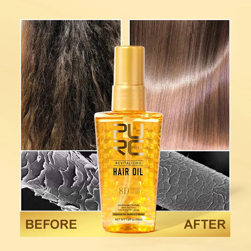 PURC Smoothing Argan Oil Hair Care Nourishing Soft Repair Damaged Frizz Hair Serum Scalp Treatment Hair Care Products thumbnail 6