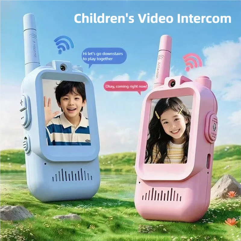 2 PCS Video Walkie Talkie 2" HD Screen USB-C Rechargeable One-Click HD Call Intercom Children Boys Girls Youngman Birthday Gifts