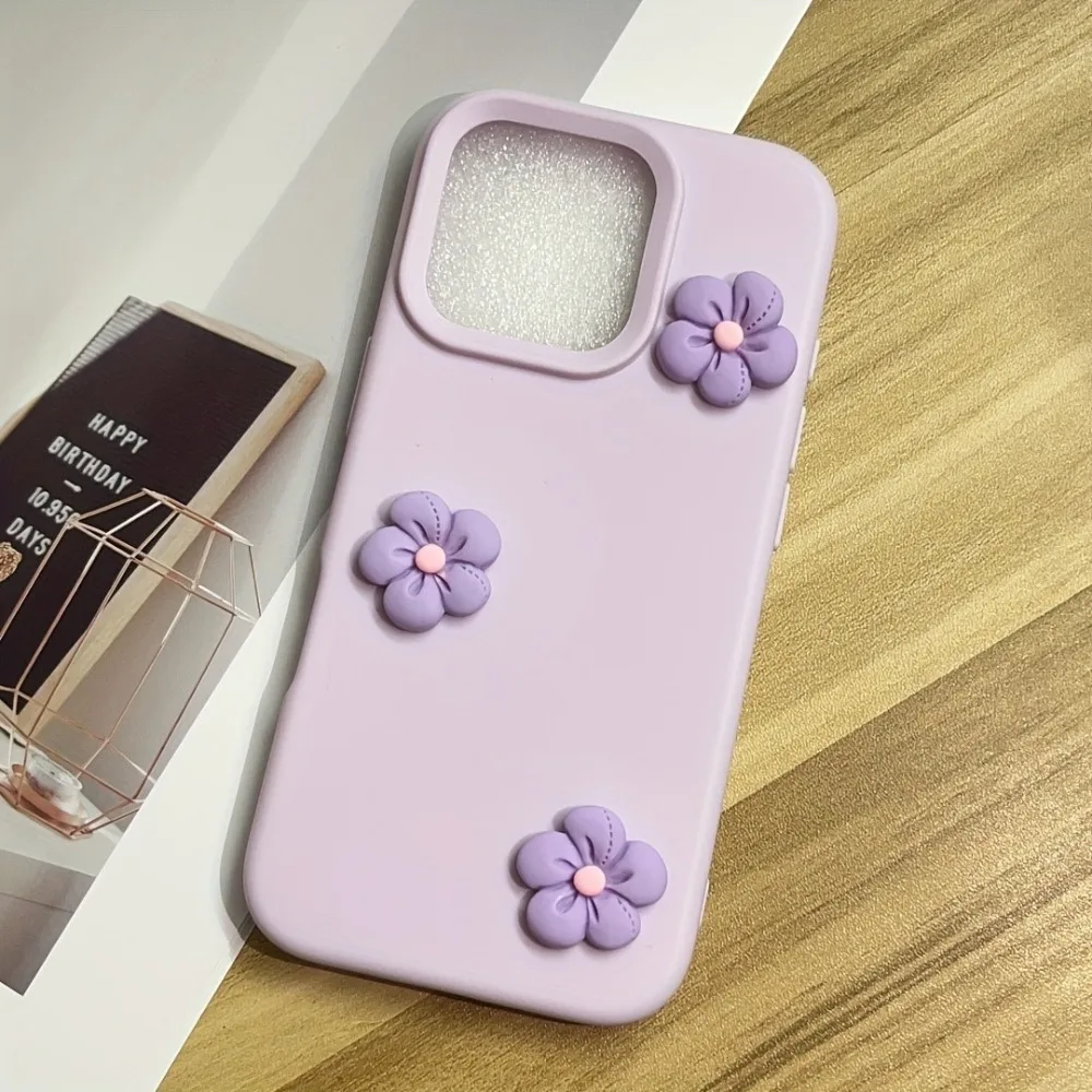 Cute Colorful Dopamine Flower Phone Case For iPhone 17 Pro Max 17Air 16 15 14 13 12 11 Pro Max 15 14 Plus Shockproof Matte Cover thumbnail 2
