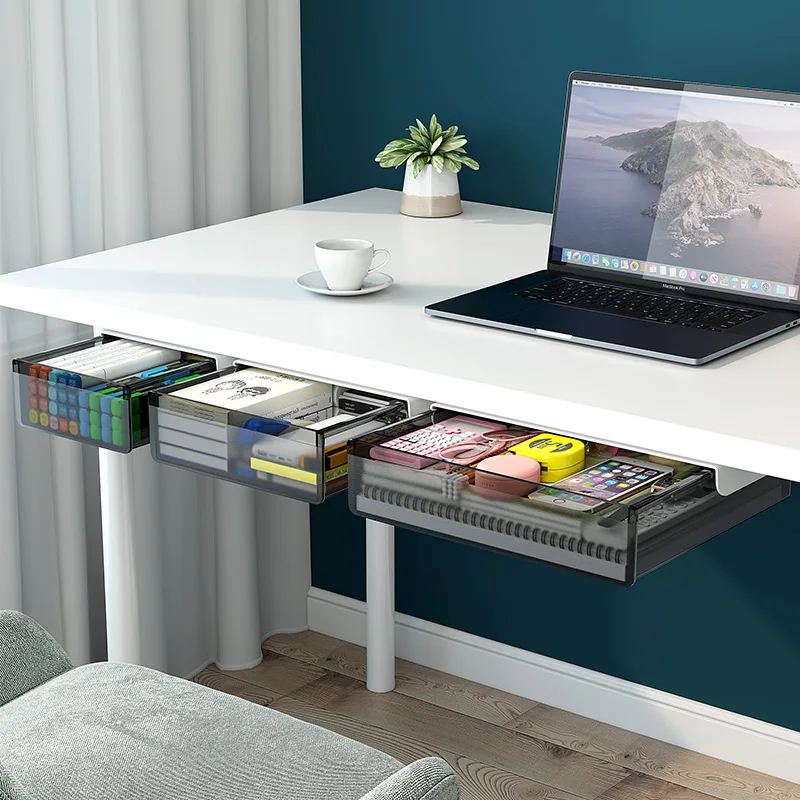 Universal No-Drill Under-Desk Drawer | Adhesive, Hidden Storage Organizer for Office or Home with Large Capacity thumbnail 5