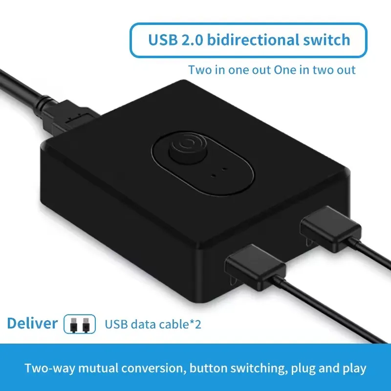 USB3.0 KVM Switch Hub 1x2/2x1 Bi-Directional Switcher USB 3.0 Shared Controller Splitter for PC Printer Keyboard Mouse Computer thumbnail 4