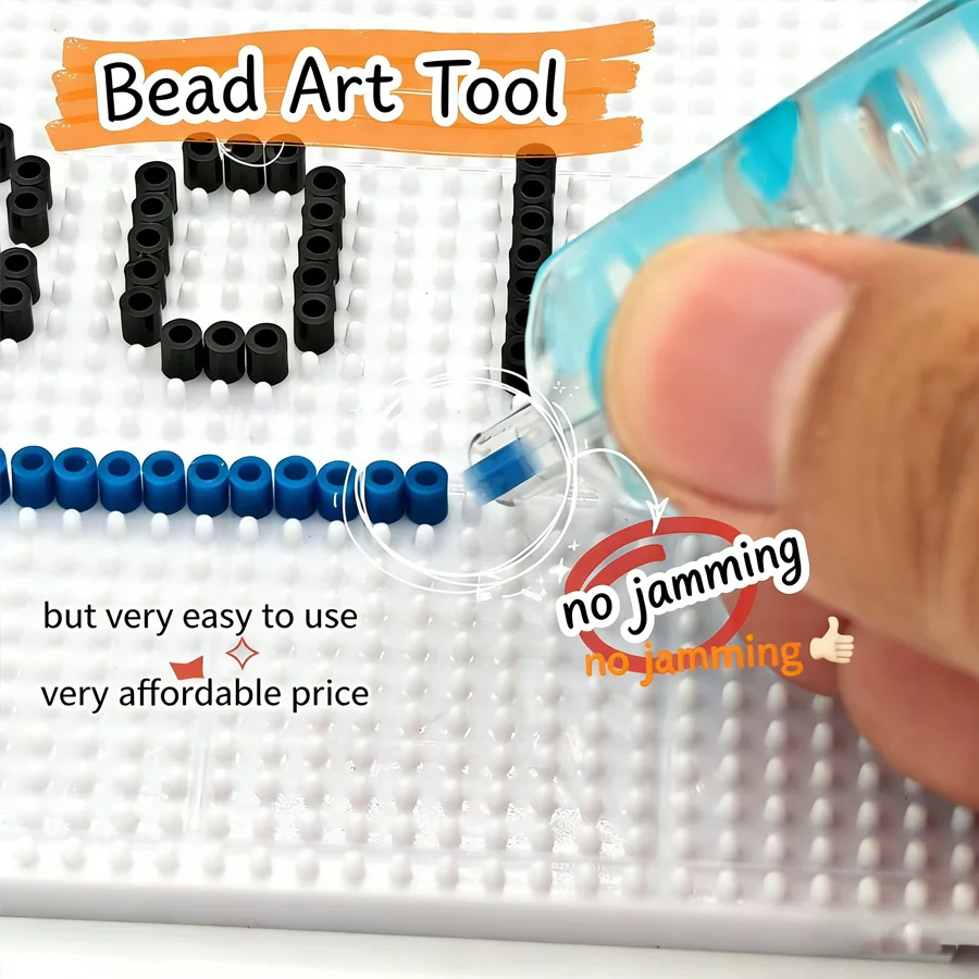 Automatic Bead Pen with Ergonomic Grip, Jewelry Craft Tool for DIY Bracelets, Rhinestone Dispenser Easy Press Beads Tool thumbnail 5