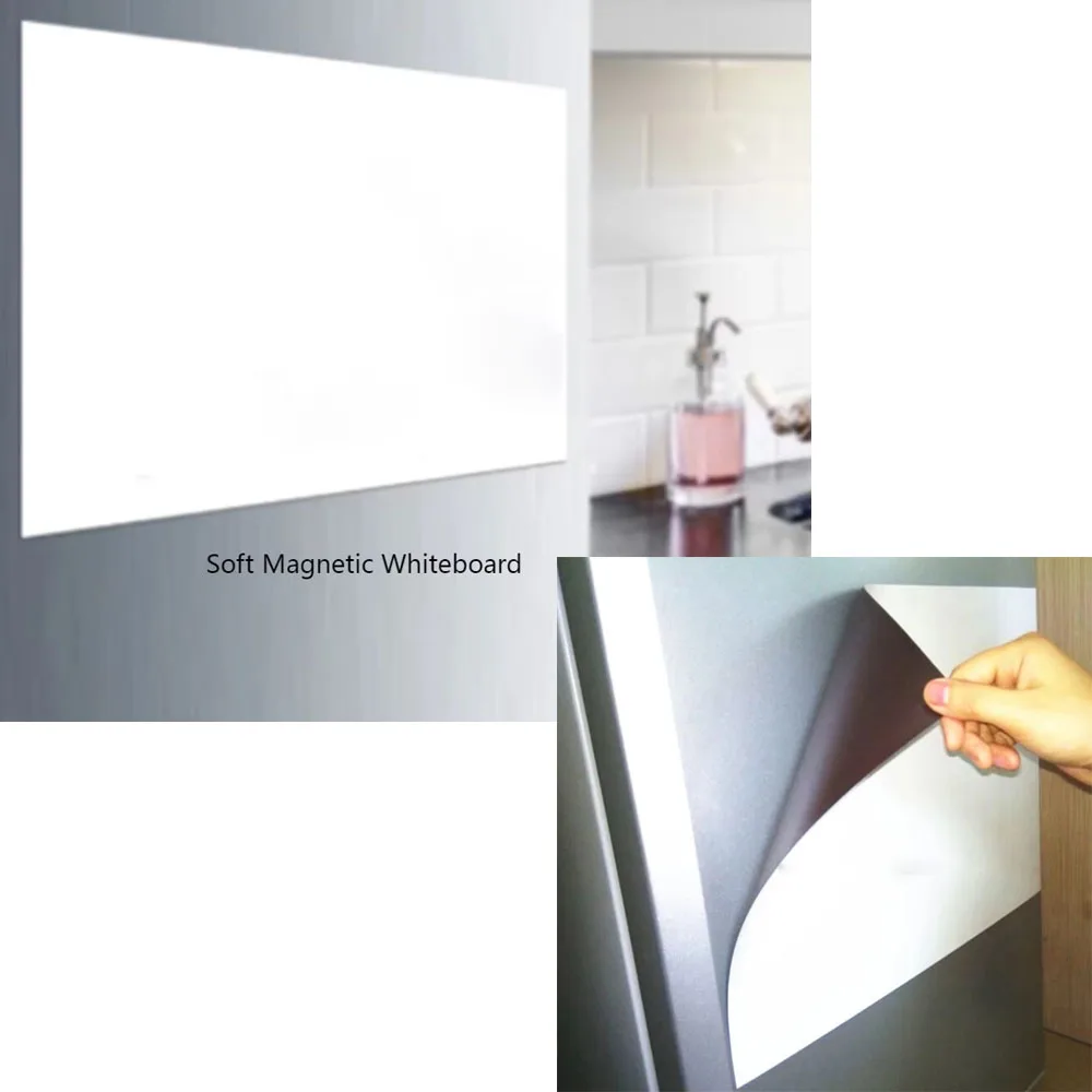 Portable Magnetic Fridge Whiteboard Erasable Message Soft Board For Office Kitchen School Teaching Refrigerator Writing Board thumbnail 2