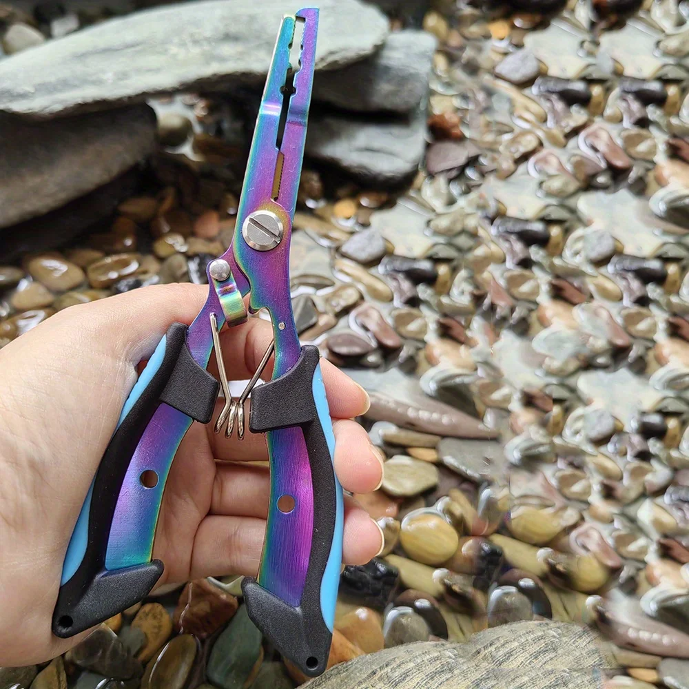 Multifunctional Fishing Pliers Stainless Steel Fishing Hook Remover Scissors Line Cutter Outdoor Fishing Tools thumbnail 4