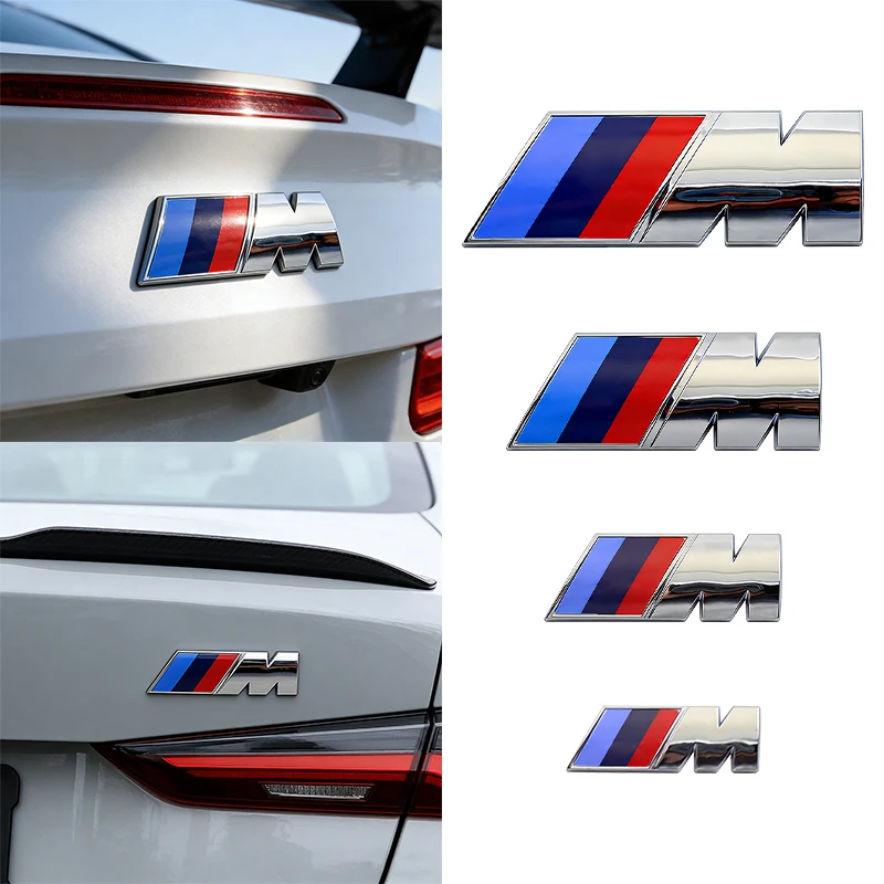 3D ABS Car Styling Rear Trunk Badge Emblem Logo Sticker Decoration Accessory For BMW M M1 M2 M3 M4 M5 M6 X7M X2M X4M X3M X5M X6M thumbnail 6