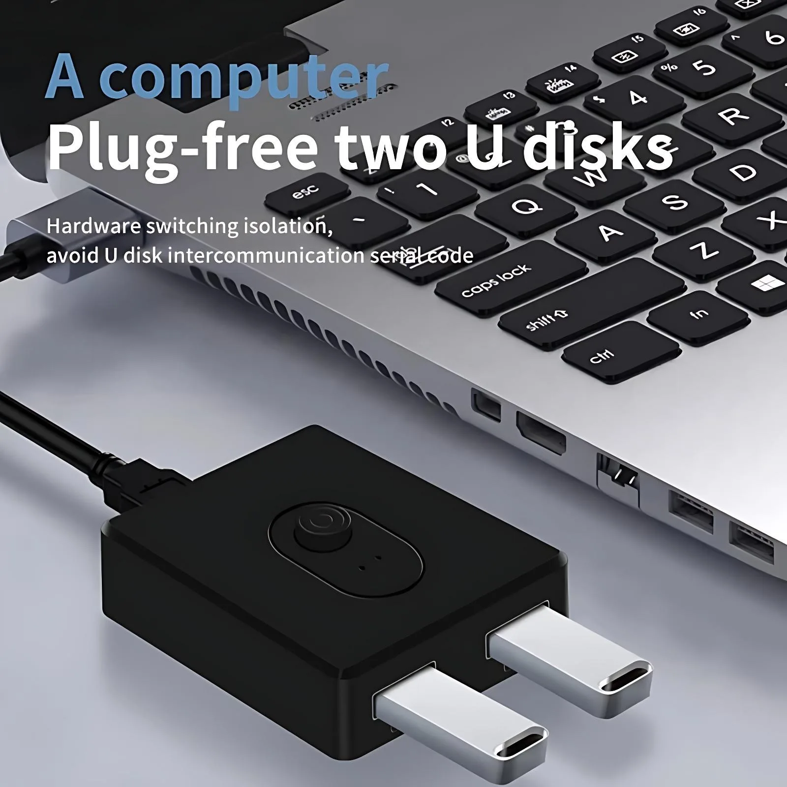 USB 3.0 KVM Switch 1x2/2x1 USB Hub Bidirectional USB2.0 Switcher USB3.0 Extender Shared Controller for PC Keyboard Mouse Printer thumbnail 3