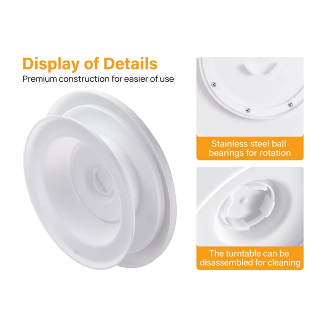 1/6pcs Cake Turntable Set Plastic Revolving Cake Decorating Stand Cake Icing Turntable includes 2 spatulas 3 icing spatulas thumbnail 4