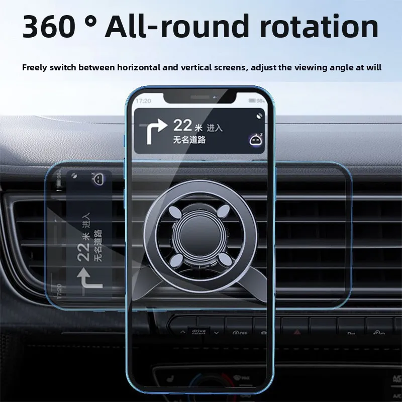 For Magsafe Magnetic Car Phone Holder Stand Car Mount Support GPS Mobile Bracket in Car for IPhone 15 14 Samsung Xiaomi thumbnail 3