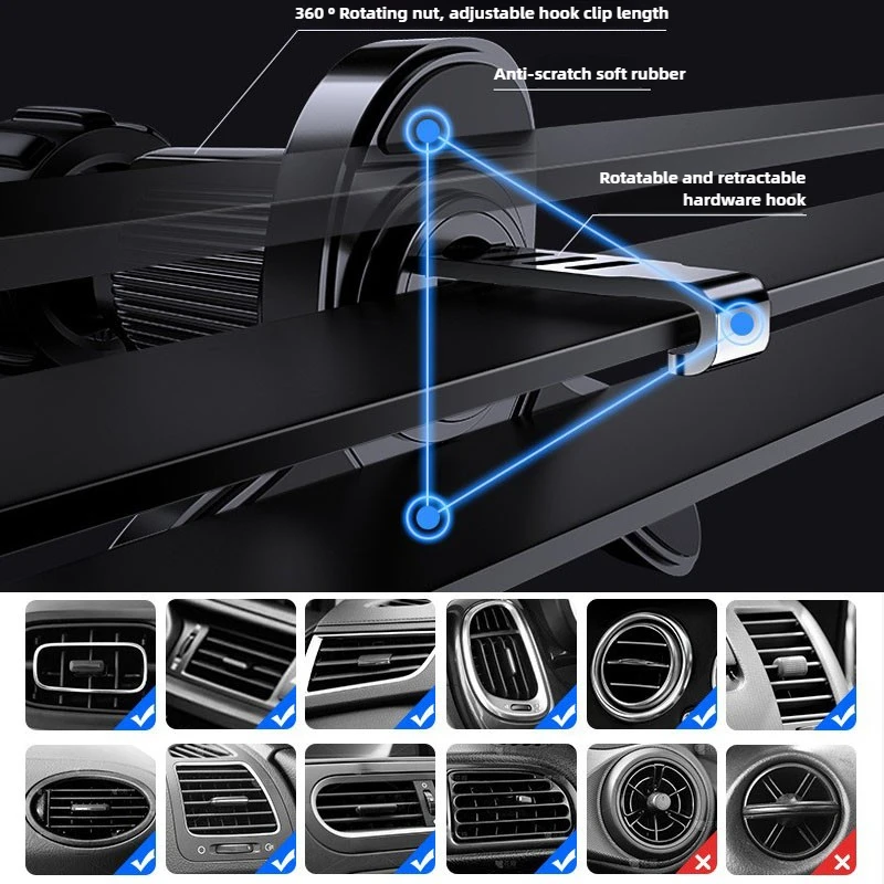 For Magsafe Magnetic Car Phone Holder Stand Car Mount Support GPS Mobile Bracket in Car for IPhone 15 14 Samsung Xiaomi thumbnail 4
