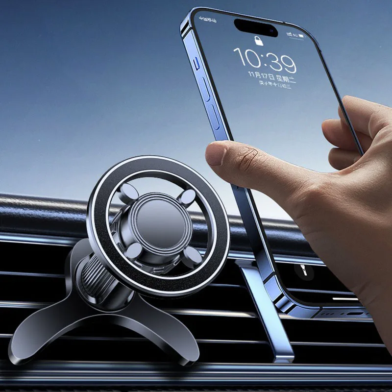 For Magsafe Magnetic Car Phone Holder Stand Car Mount Support GPS Mobile Bracket in Car for IPhone 15 14 Samsung Xiaomi thumbnail 6