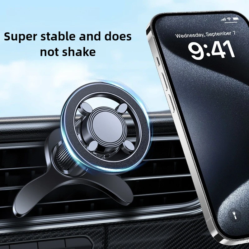 For Magsafe Magnetic Car Phone Holder Stand Car Mount Support GPS Mobile Bracket in Car for IPhone 15 14 Samsung Xiaomi thumbnail 2
