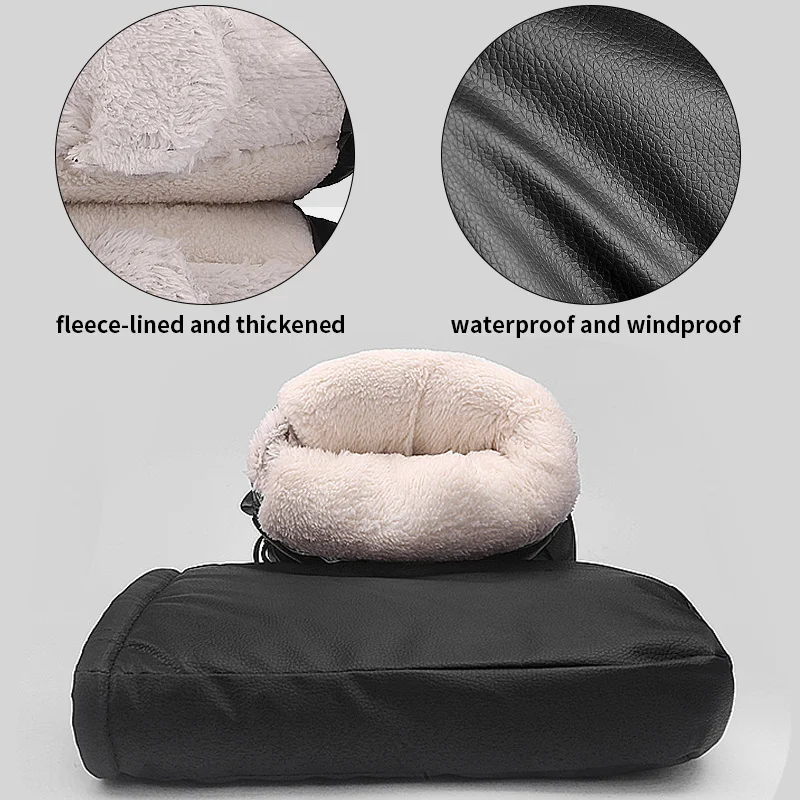 2pcs Handlebar Muffs Motorcycle Windproof Winter Mitts Warmer Gloves Waterproof Handmuffs Bicycle Handle Hand Warm Motor Bike thumbnail 3