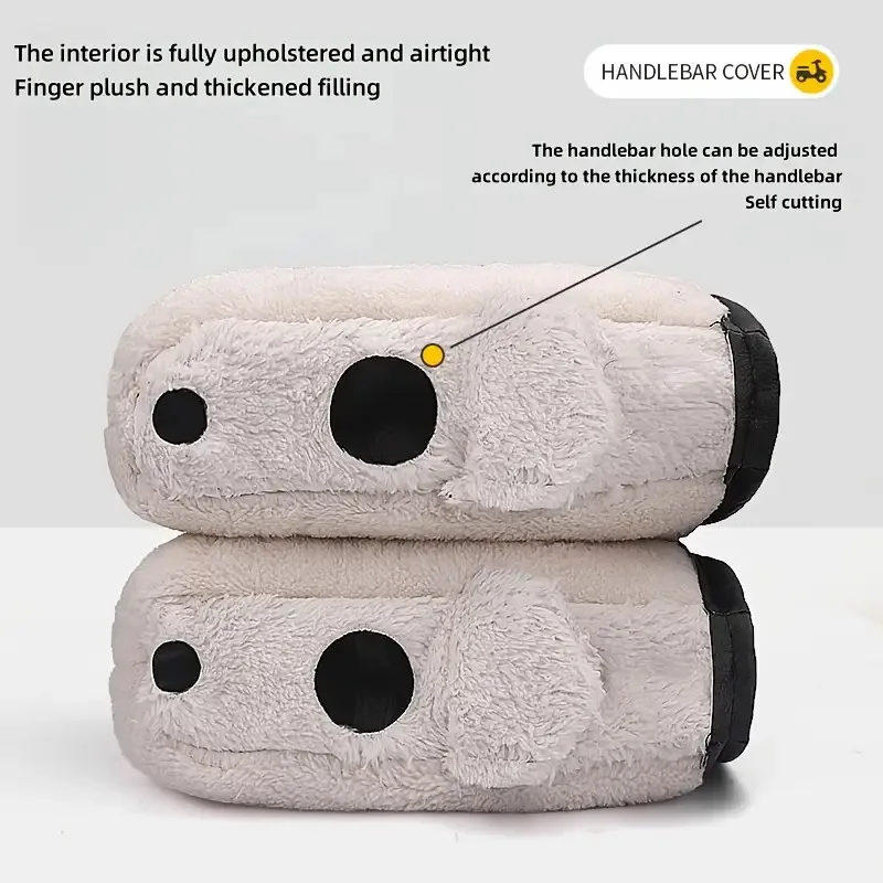 2pcs Handlebar Muffs Motorcycle Windproof Winter Mitts Warmer Gloves Waterproof Handmuffs Bicycle Handle Hand Warm Motor Bike thumbnail 4