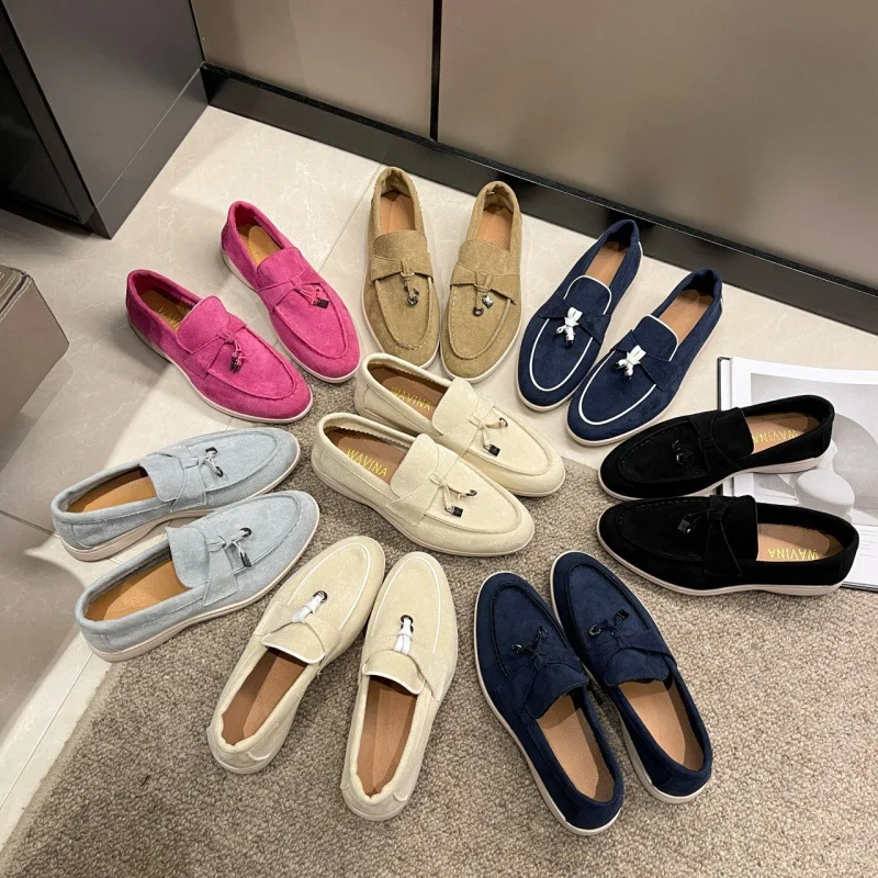 Low Heel round Toe Velvet Slip-On Shoes Vintage Style Casual Footwear Comfortable Soft Inner Material Rubber Outsole