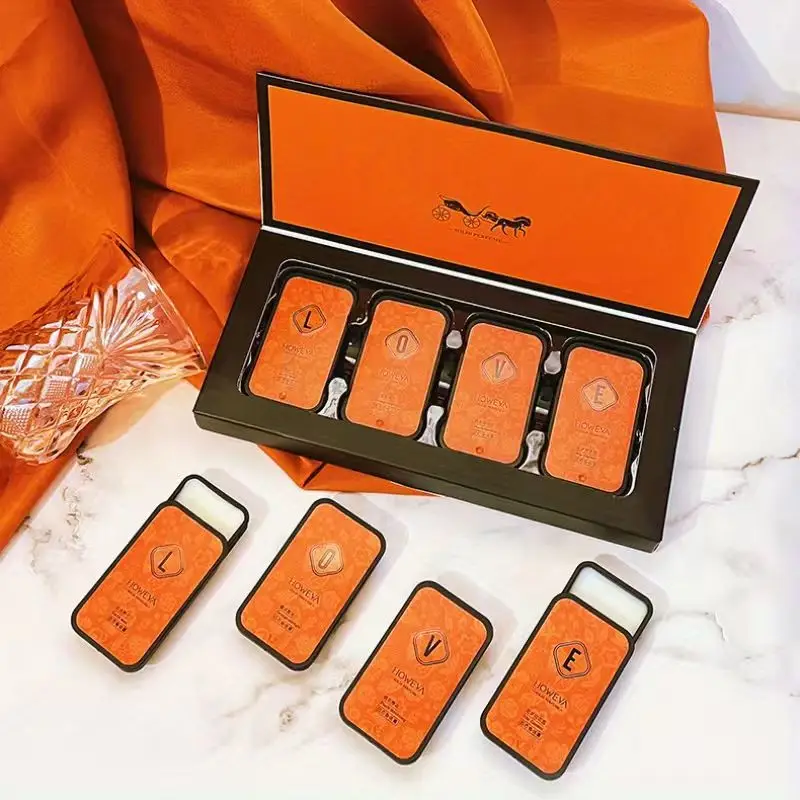 Solid fragrance gift box, romantic lasting solid fragrance, tempting fragrance, outdoor portable, dating travel, Valentine's Day