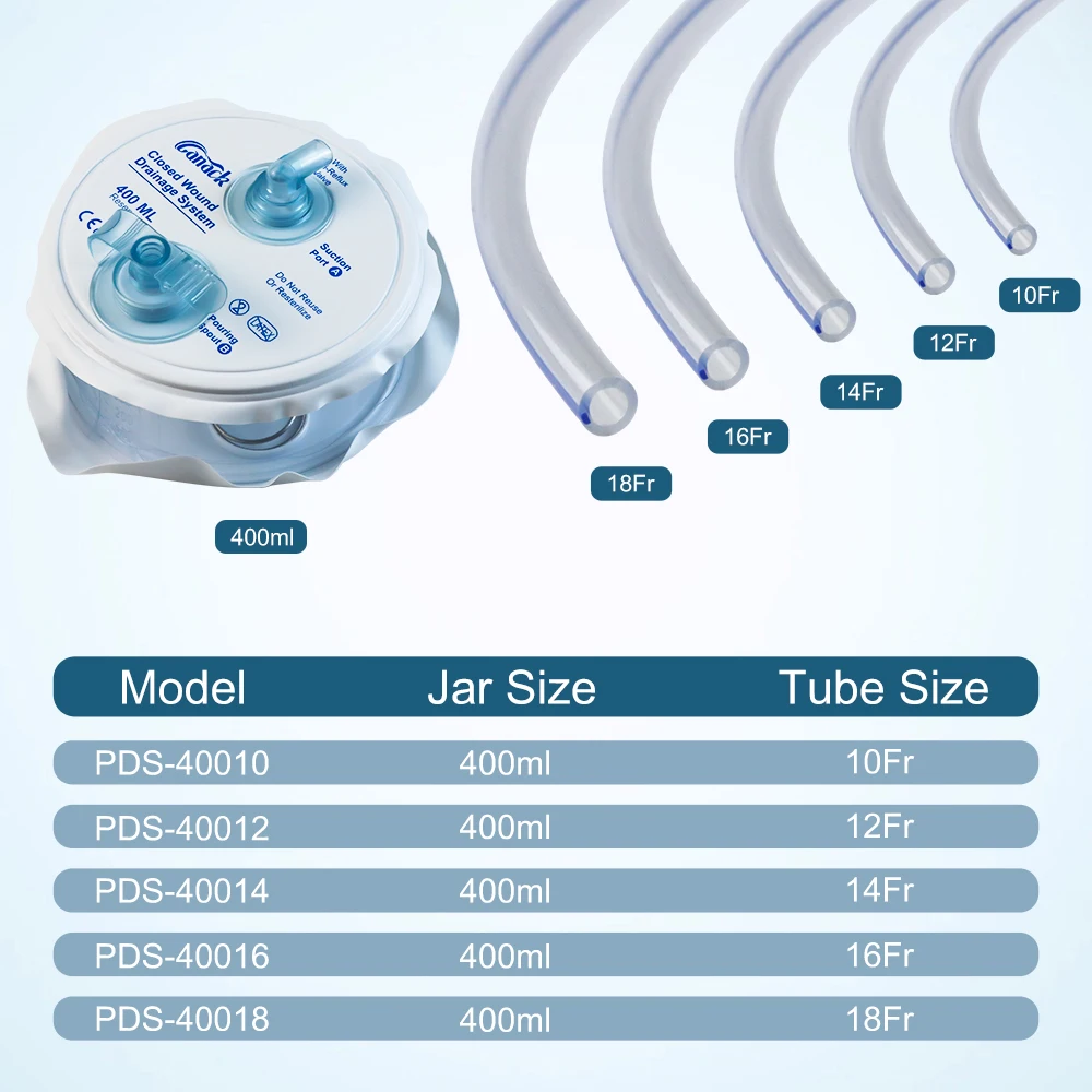 Closed Wound Drainage System With Spring Negative Pressure Device Medical Grade PVC Drain Tube Surgery Practice  Accessories thumbnail 5