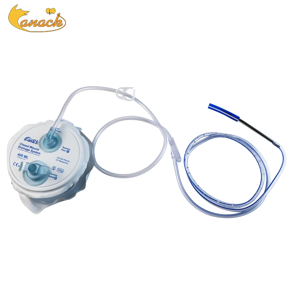 Closed Wound Drainage System With Spring Negative Pressure Device Medical Grade PVC Drain Tube Surgery Practice  Accessories