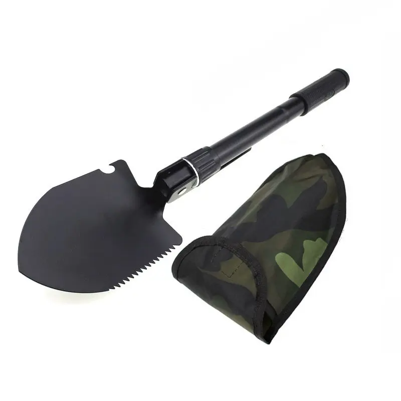 Foldable Portable Truck Mounted Engineer Shovel Camping Tent Outdoor Shovel Self-defense Survival Tool Compass Storage Bag thumbnail 6