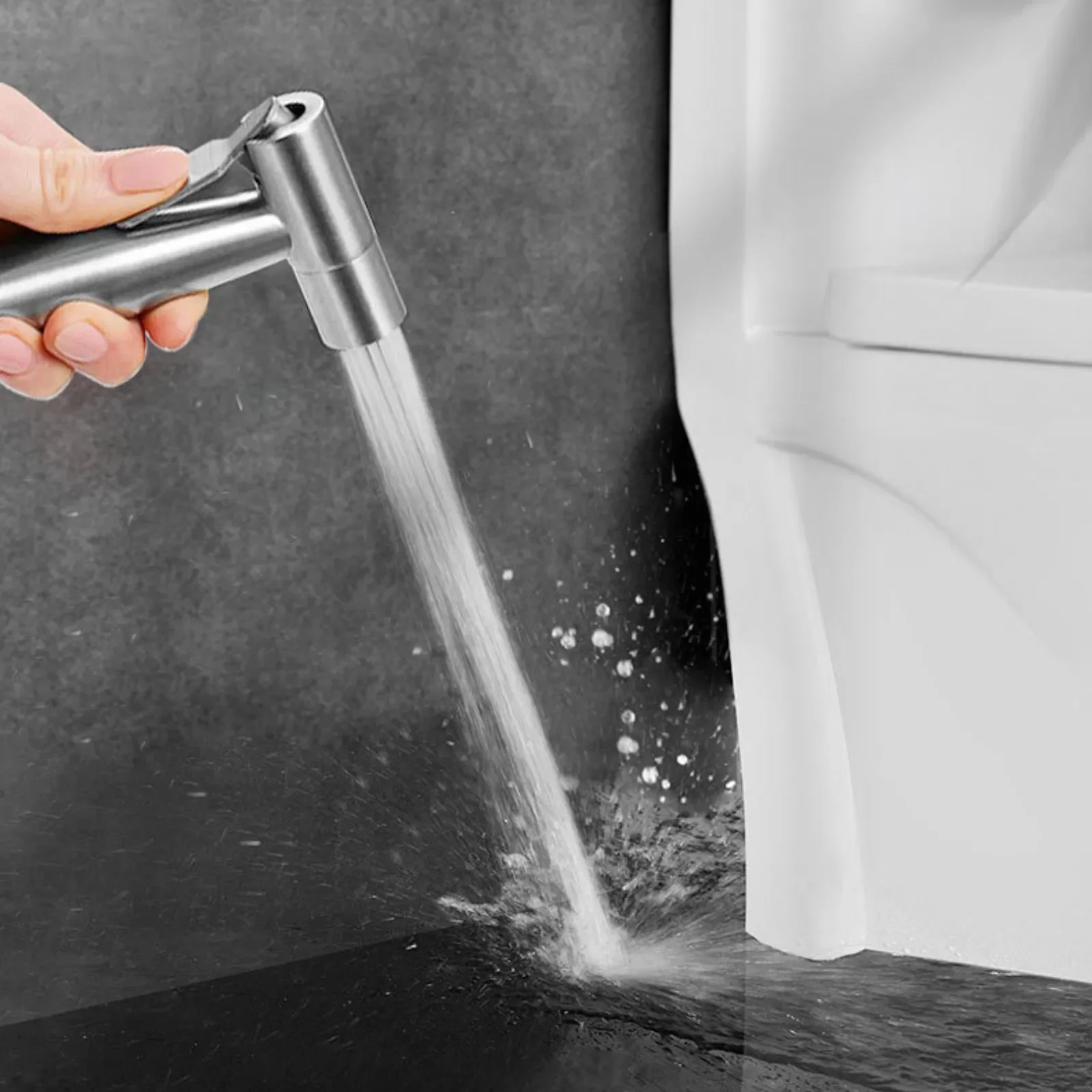 Handheld Toilet Bidet Sprayer Set Kit Stainless Steel Hand Sprayer Shower Head Self Cleaning Hand Bidet faucet for Bathroom thumbnail 6