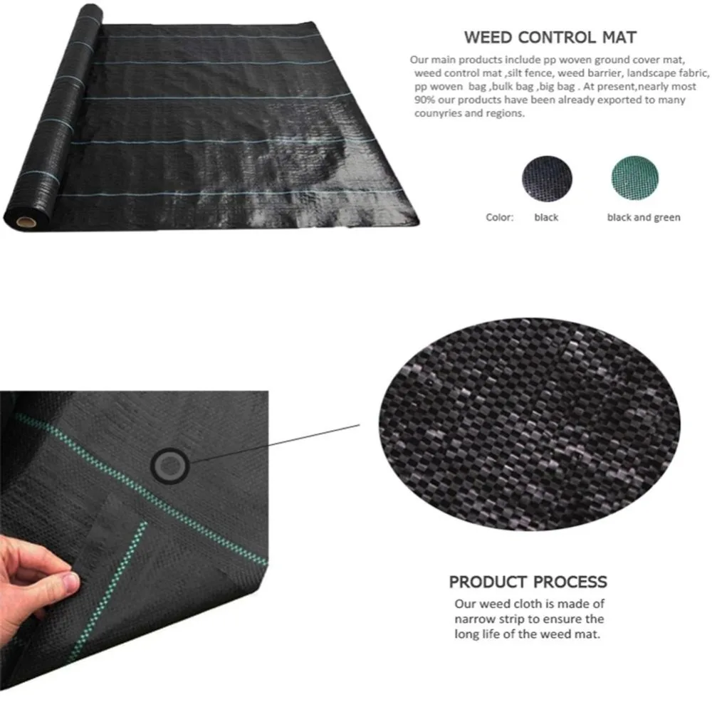 Agricultural Anti Grass Cloth PP Garden Weed Barrier Fabric Permeable Anti-Weed Mesh Geotextile Greenhouse Weeding Mat thumbnail 2