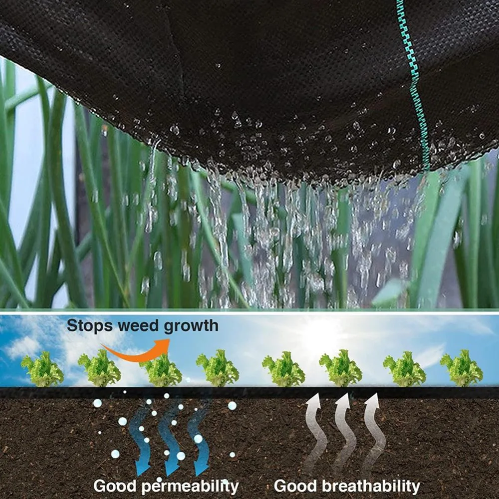 Agricultural Anti Grass Cloth PP Garden Weed Barrier Fabric Permeable Anti-Weed Mesh Geotextile Greenhouse Weeding Mat thumbnail 4