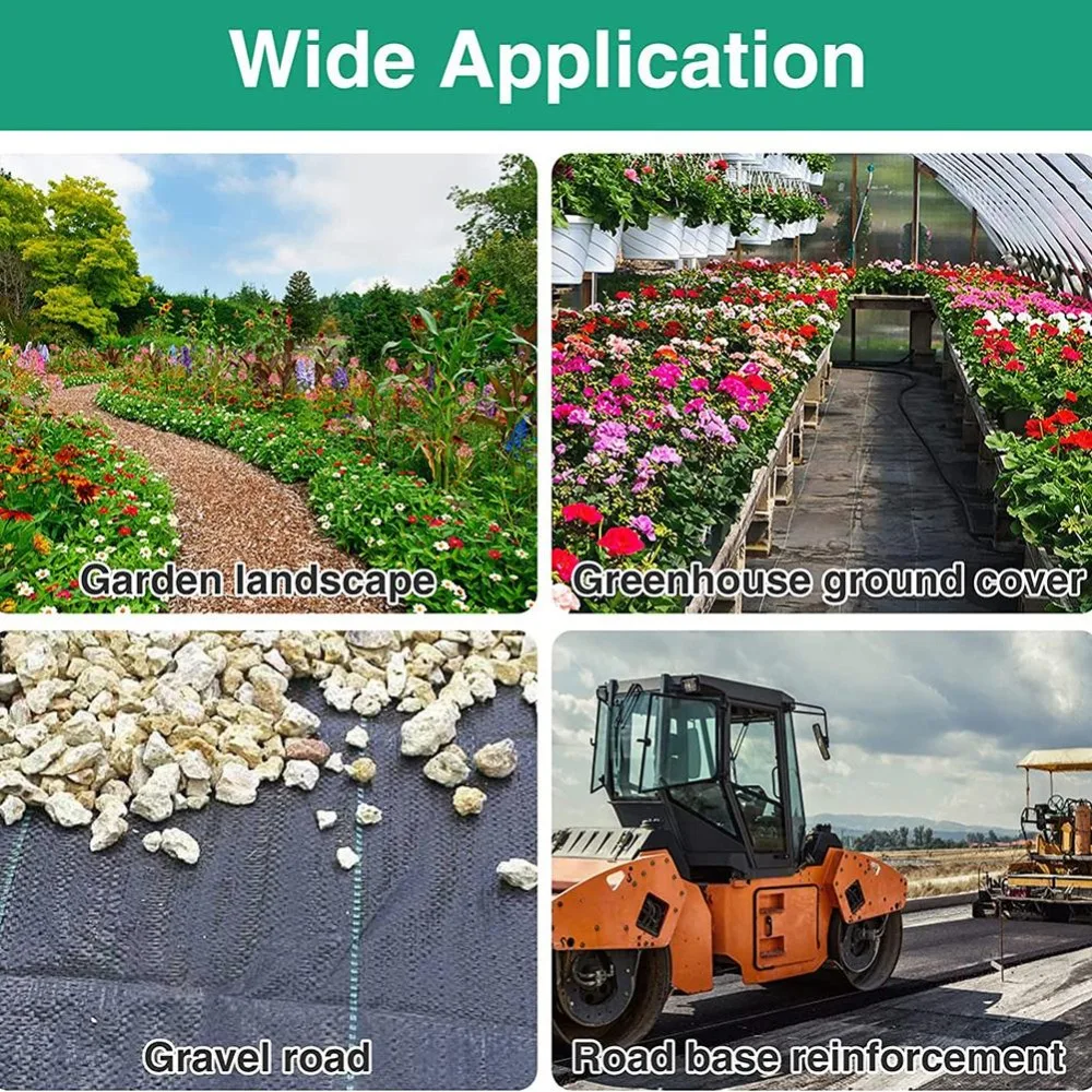 Agricultural Anti Grass Cloth PP Garden Weed Barrier Fabric Permeable Anti-Weed Mesh Geotextile Greenhouse Weeding Mat thumbnail 6