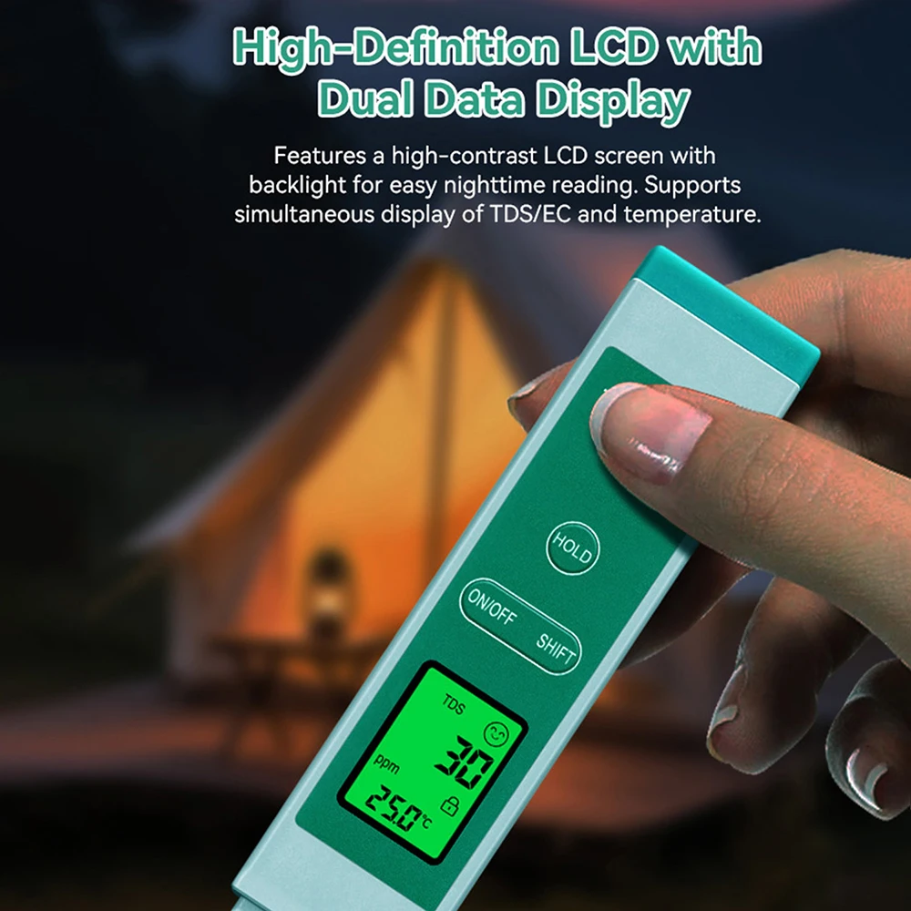 3 in 1 Digital Water Quality Tester TDS EC Temperature Water Quality Monitor Testing Pen For Drinking Water, Aquarium thumbnail 3