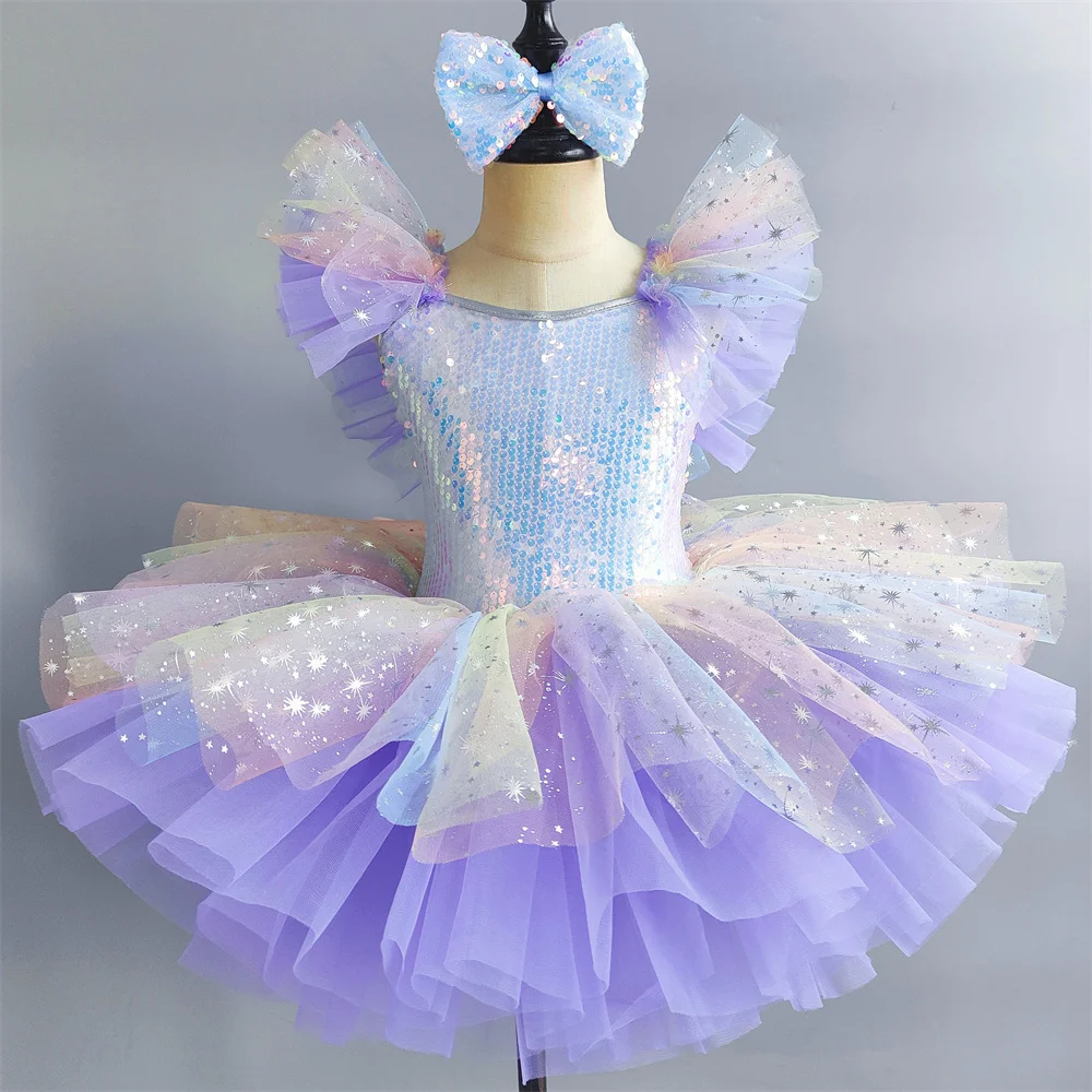 Summer Ballet Dress Girl Dance Costumes Ballet Leotards Casual Kids Dresses Tutu Ballerine Girls Clothes Vestidos Children's Day thumbnail 3