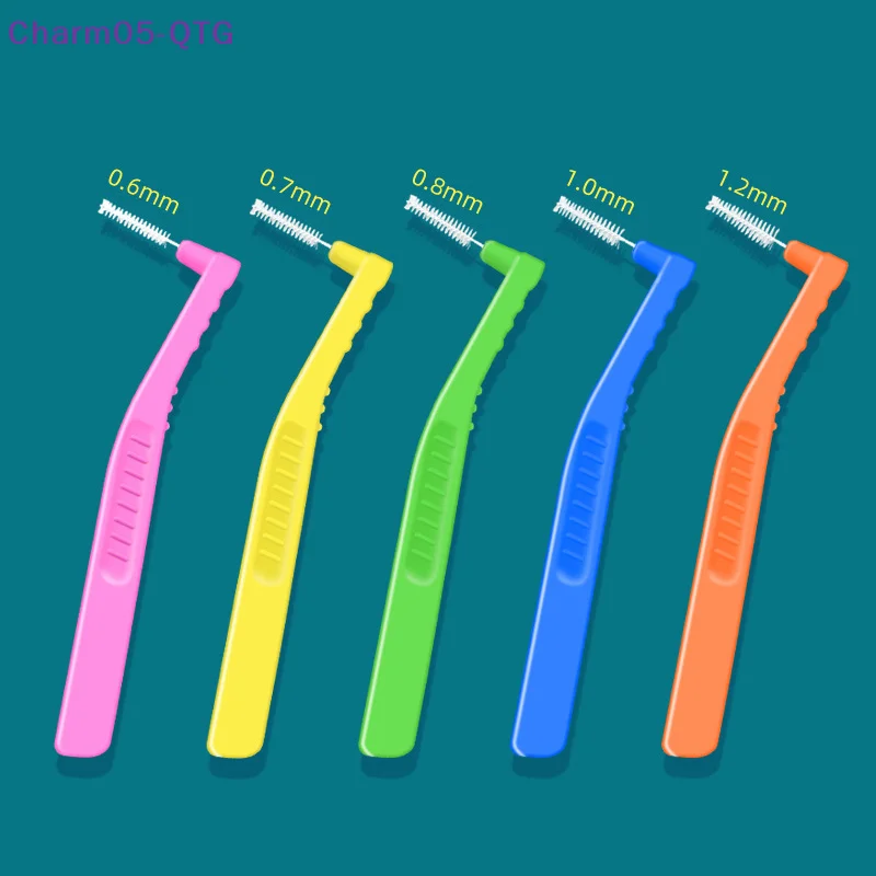 Hot! 20Pcs L Type Angled Interdental Brush Brush For Braces Micro Soft Brush For Dental Brackets Cleaning Short Handle Brushes