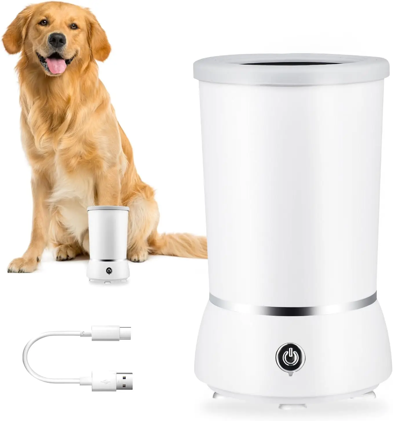 Pet Paw Cleaner 360° Full-Circle Automatic Pet Paw Cleaner Silicone Brush Head USB Rechargeable Pet Paw Cleaner Dogs Accessories