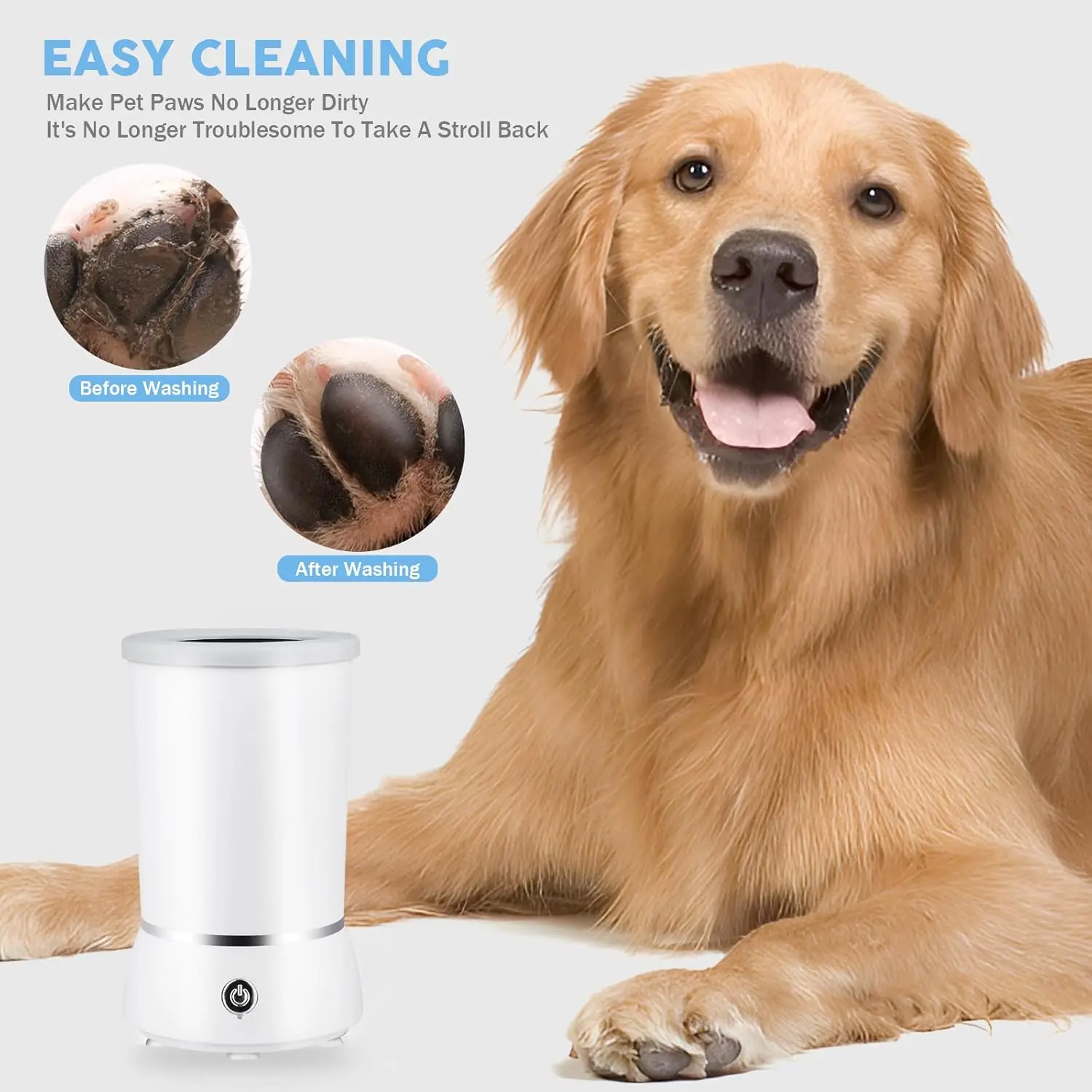 Pet Paw Cleaner 360° Full-Circle Automatic Pet Paw Cleaner Silicone Brush Head USB Rechargeable Pet Paw Cleaner Dogs Accessories thumbnail 4