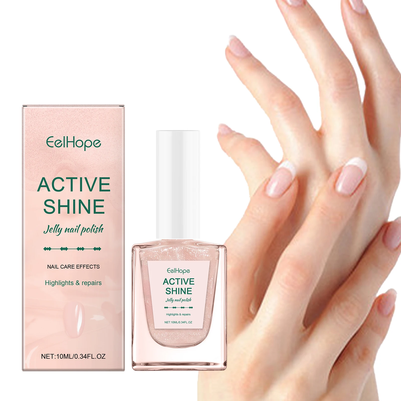 Jelly Nail Polish Glittery Pink Nails Decoration Varnish Art Semi Permanent Manicure Soak Off Nail Supplies Base Coat Clear Gel
