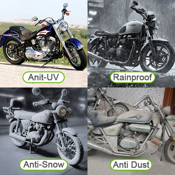 Motorcycle Covers Protection Windproof Dustproof Waterproof Accessories Outdoor Exterior Anti UV Sun Snow Rain Winter Summer thumbnail 2