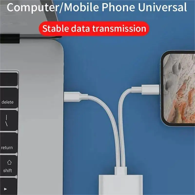 Lightning Type 2 In 1 OTG Card Reader to SD TF Memory Card Adapter For PC Laptop iPhone Multi Smart Cardreader No APP Requires thumbnail 3