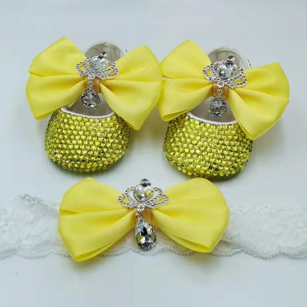 Ins Handmade Newbaby Princess Sweet Shoes Newborn Full Moon 100-day Banquet Soft Sole Toddler Shoes Boutique Quality Party Shoes thumbnail 4