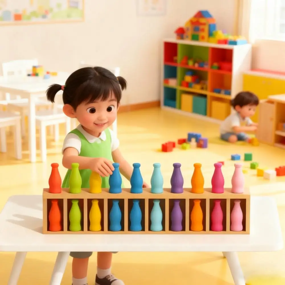 Fun Bottle Guessing Game for Kids Color Memory Drink Matching Game Brain Exercise Memory Puzzle Toy Fun Beverages Color Match thumbnail 2