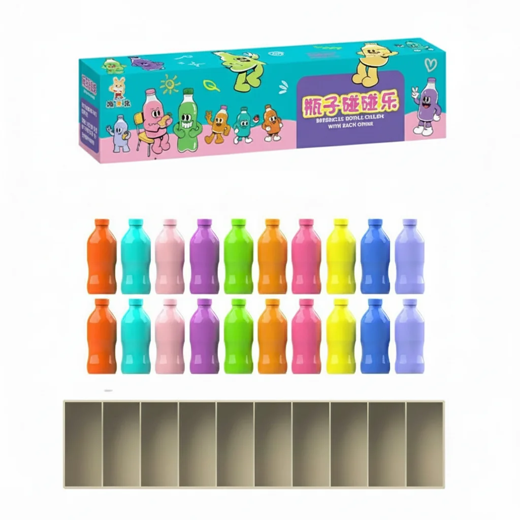 Fun Bottle Guessing Game for Kids Color Memory Drink Matching Game Brain Exercise Memory Puzzle Toy Fun Beverages Color Match