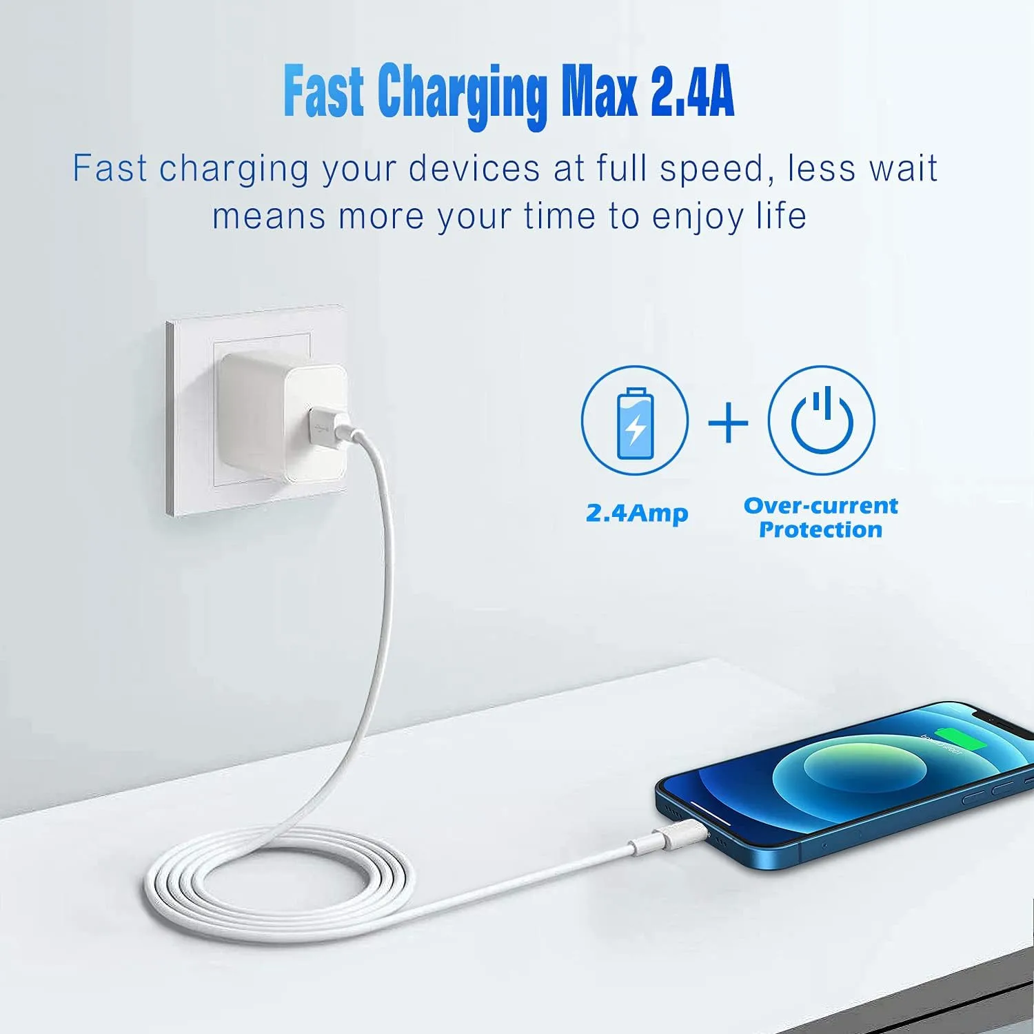 3A USB Cable Fast Charging Data Sync Cord for iPhone 14/13/12/11 pro Max/XR 6s/7/8 plus 3ft/6ft Lead Mobile Phone Charger Wire thumbnail 3