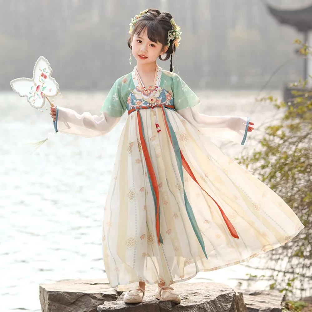 Fairy Kids Clothes Vintage Elegant Chinese Hanfu Girl Dress Cosplay Stage Performance Costumes Dance Wear Children Clothing