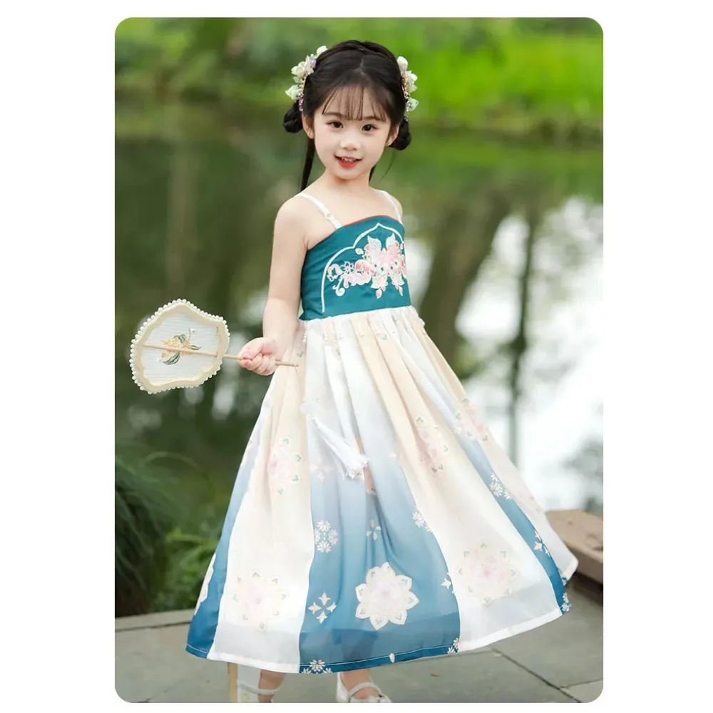 Fairy Kids Clothes Vintage Elegant Chinese Hanfu Girl Dress Cosplay Stage Performance Costumes Dance Wear Children Clothing thumbnail 2
