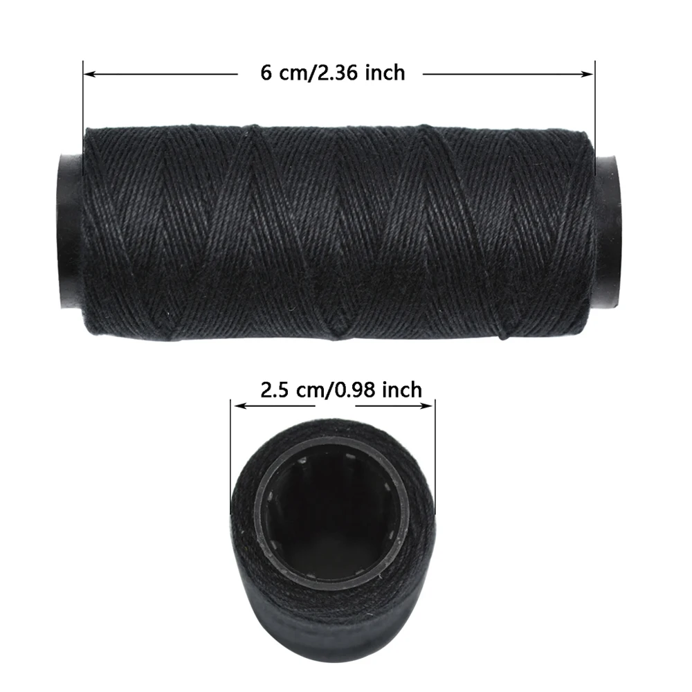 Needle and Thread for Hair Extensions 3 Roll Hair Weave Sewing Threads with 10Pcs C J I Shape Curved Needles and 1 Neele Thimble thumbnail 3