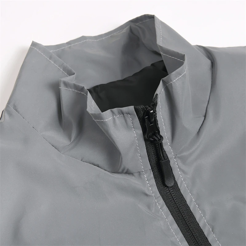 Night Reflective Jacket Men's Spring Casual Stand Collar Outdoor Windproof Jogger Cycling Safety Bright Coats Hip Hop Streetwear thumbnail 4