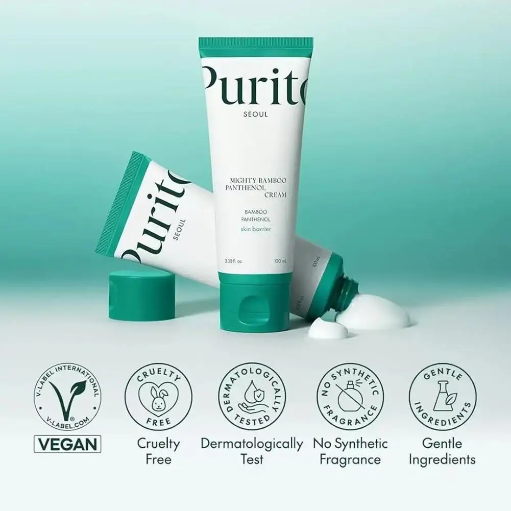 Purito Mighty Bamboo Panthenol Cream Repairs Skin Barrier Soothing And Moisturizing Shrink Pores For Sensitive Skin Easy Absorb thumbnail 4