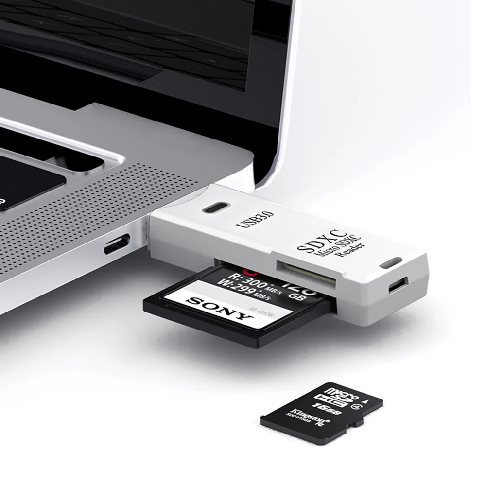 2 In 1 USB 3.0 Card Reader Portable Micro SD Card Reader USB 3.0 Adapter High Speed SD/TF Memory Card For PC Laptops Accessories thumbnail 3